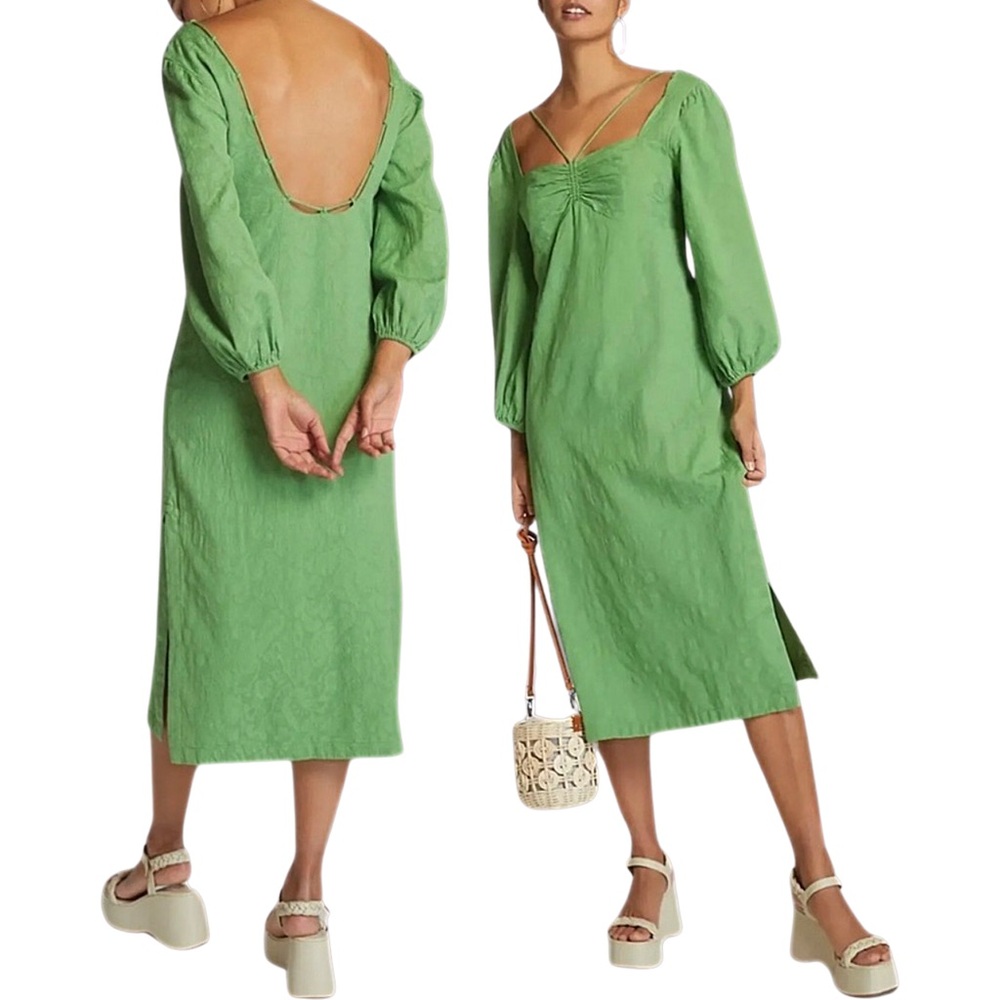 *NWT* ANTHROPOLOGIE Low-Back Midi Dress